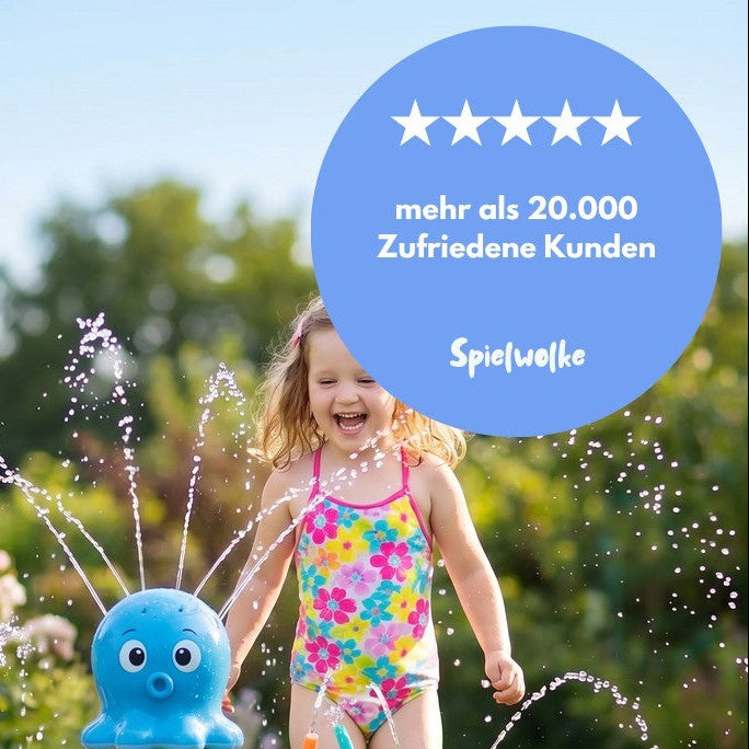 Oktopus-Wassersprinkler – mehr als 20.000 zufriedene Kunden bei Spielwolke
