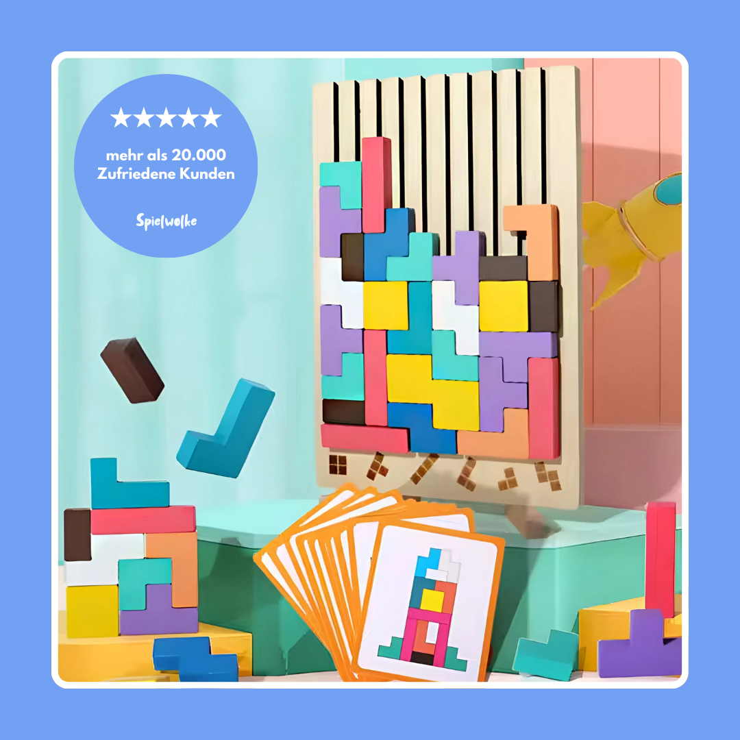 Montessori Holz Tetris - Lern- und Spaß Spielzeug
