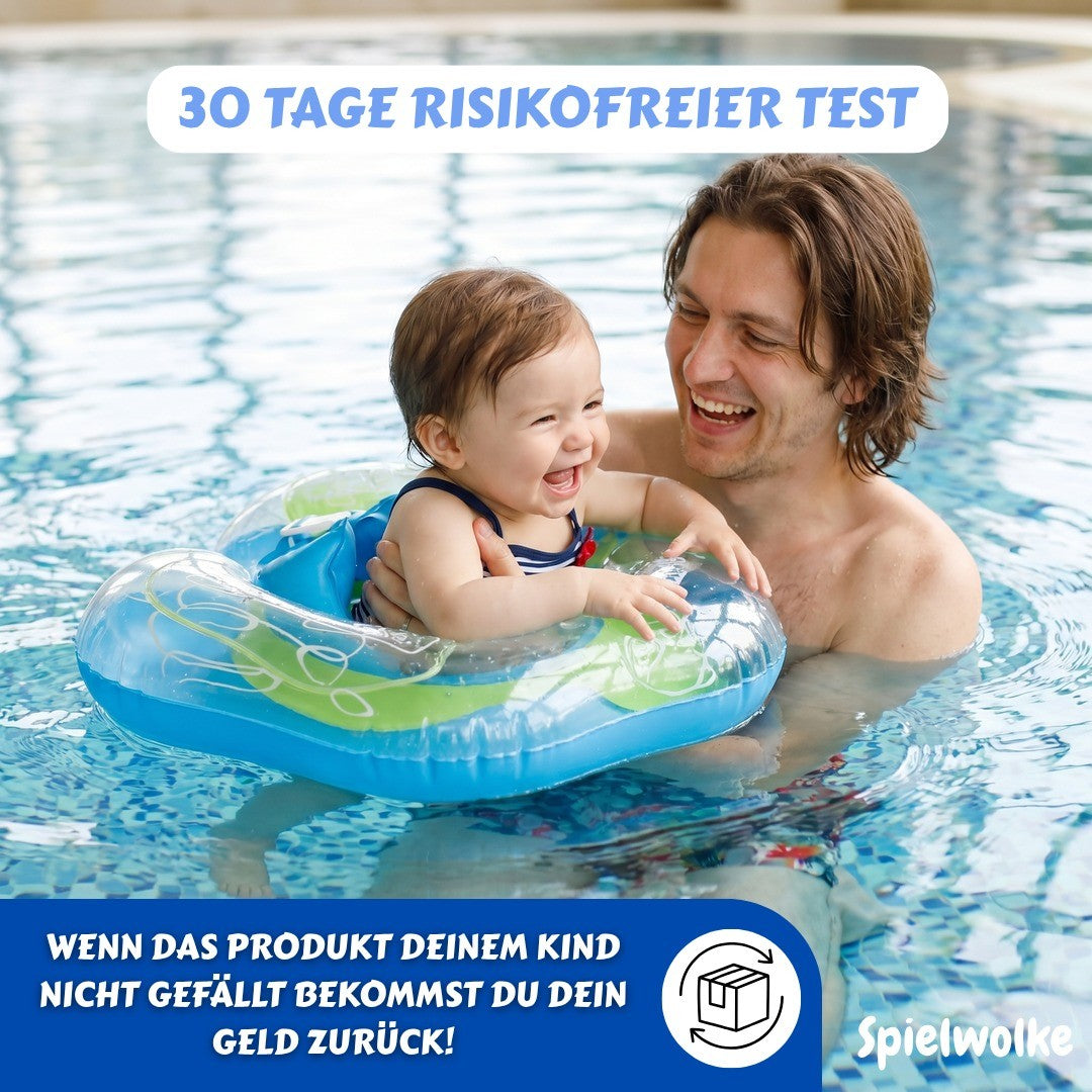 30 Tage Geld-zurueck-Garantie fuer den Baby-Schwimmring