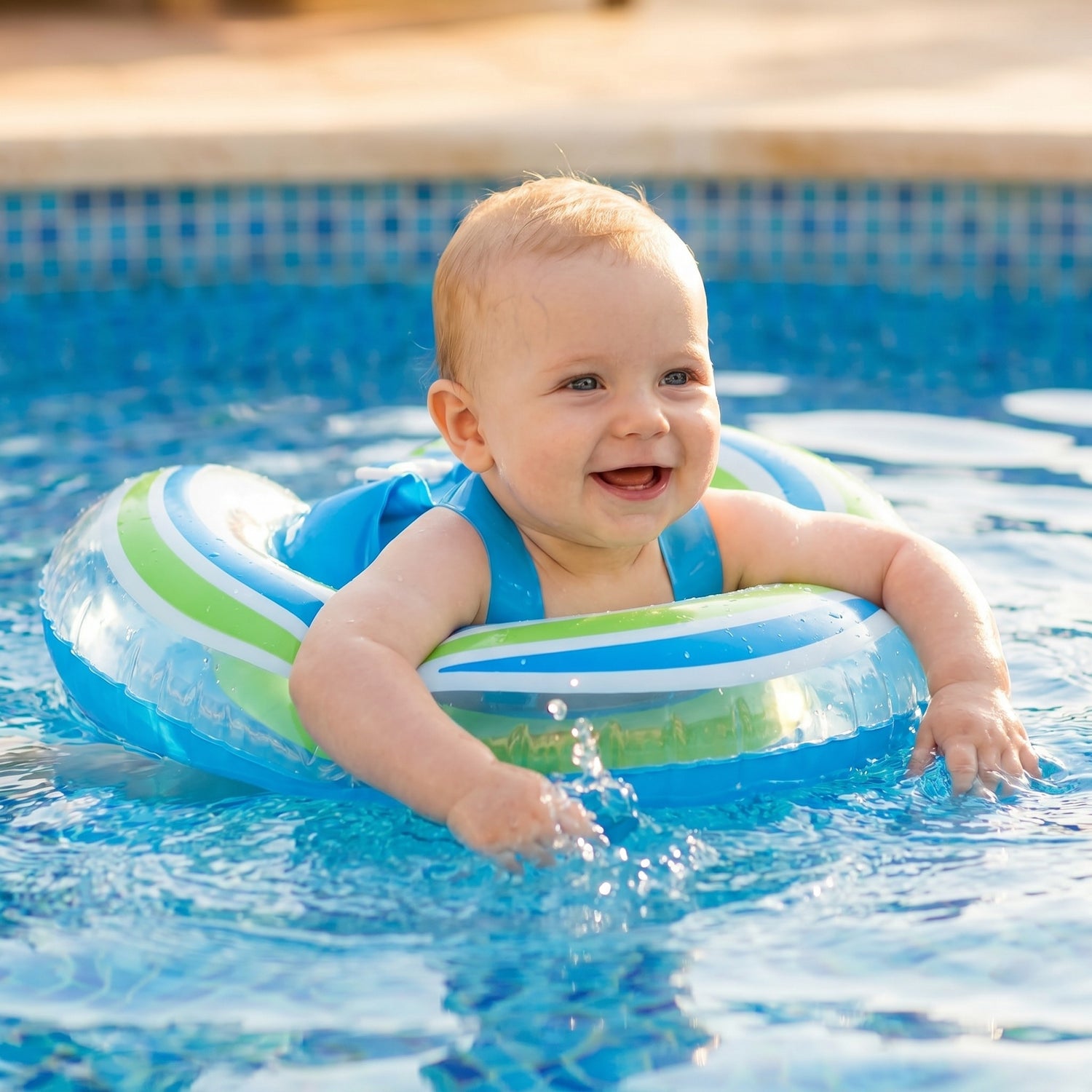 Detailansicht des Baby-Schwimmrings mit Doppelkammer