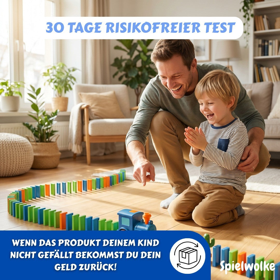 30 Tage Geld-zurueck-Garantie fuer den Domino-Zug