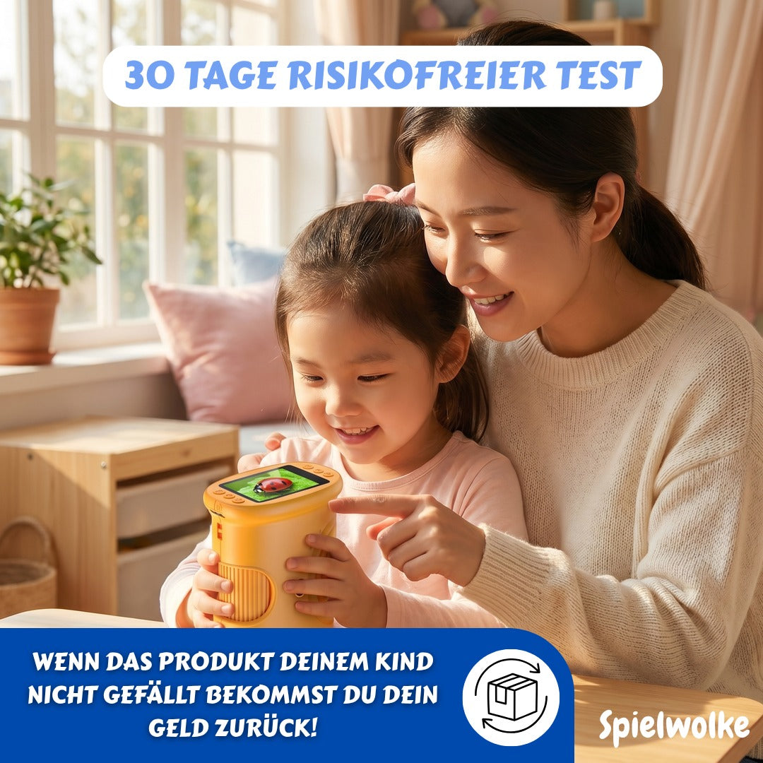 30 Tage risikofreier Test für das Kindermikroskop mit Geld-zurück-Garantie