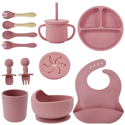 Baby-Geschirr-Set aus Silikon – Sicheres Essenlernen