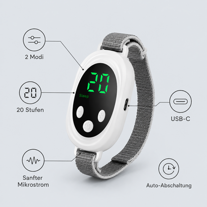 Mikrostrom Schlafhilfe Features – 2 Modi, 20 Stufen, USB-C, Auto-Abschaltung