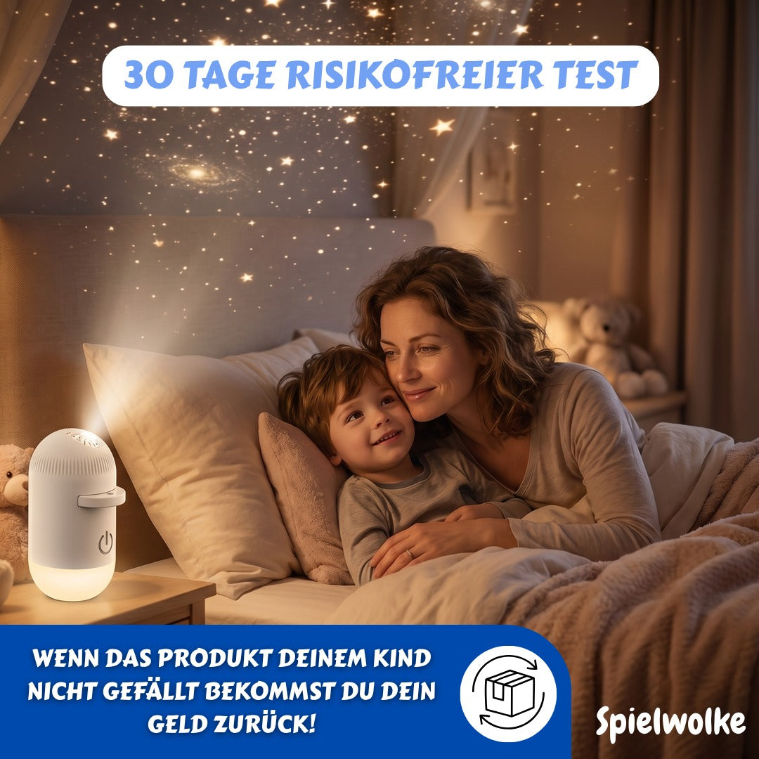 30 Tage risikofreier Test für den Sternenhimmel-Projektor mit Geld-zurück-Garantie