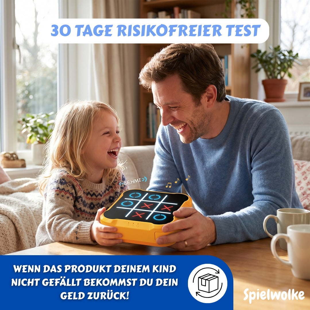 30 Tage risikofreier Test – Familie mit dem elektronischen Tic-Tac-Toe