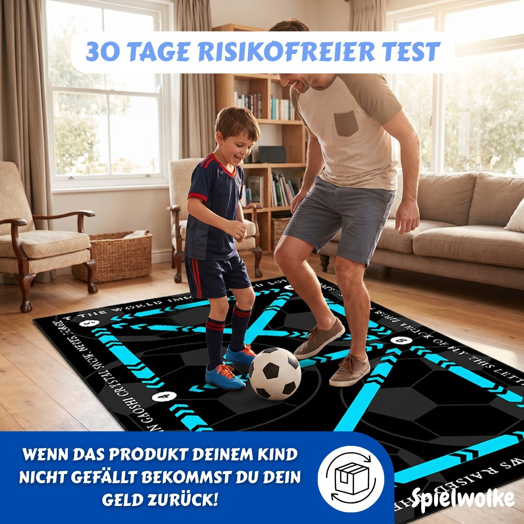 30 Tage risikofreier Test – Familie mit der Fußball-Trainingsmatte