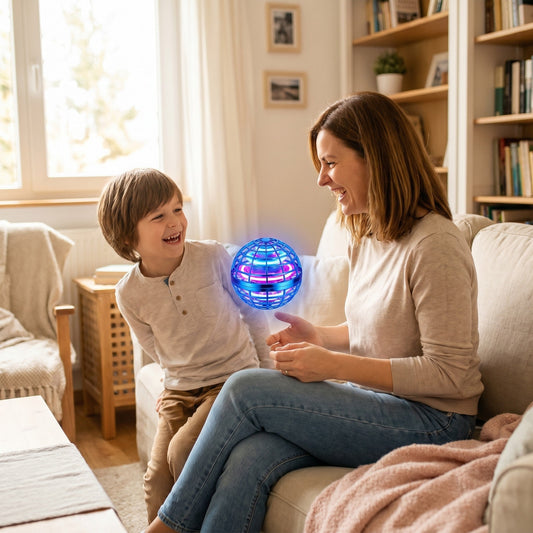 Familie hat gemeinsam Freude am UFO Flugball