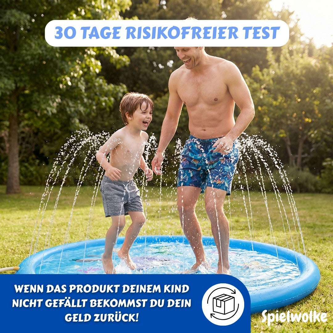 30 Tage Geld-zurueck-Garantie fuer die Wasser-Spielmatte 170 cm