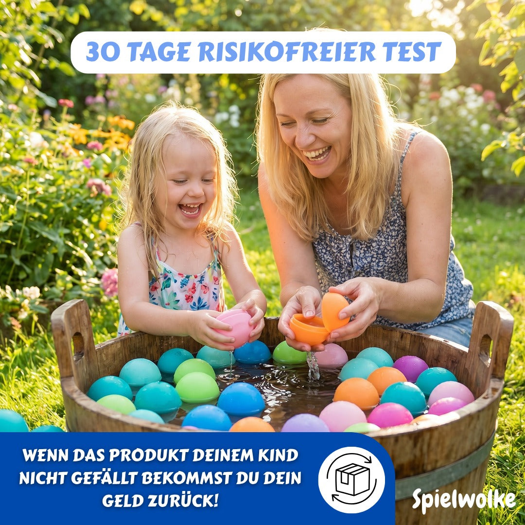 30 Tage risikofreier Test für die Wasserbälle mit Geld-zurück-Garantie