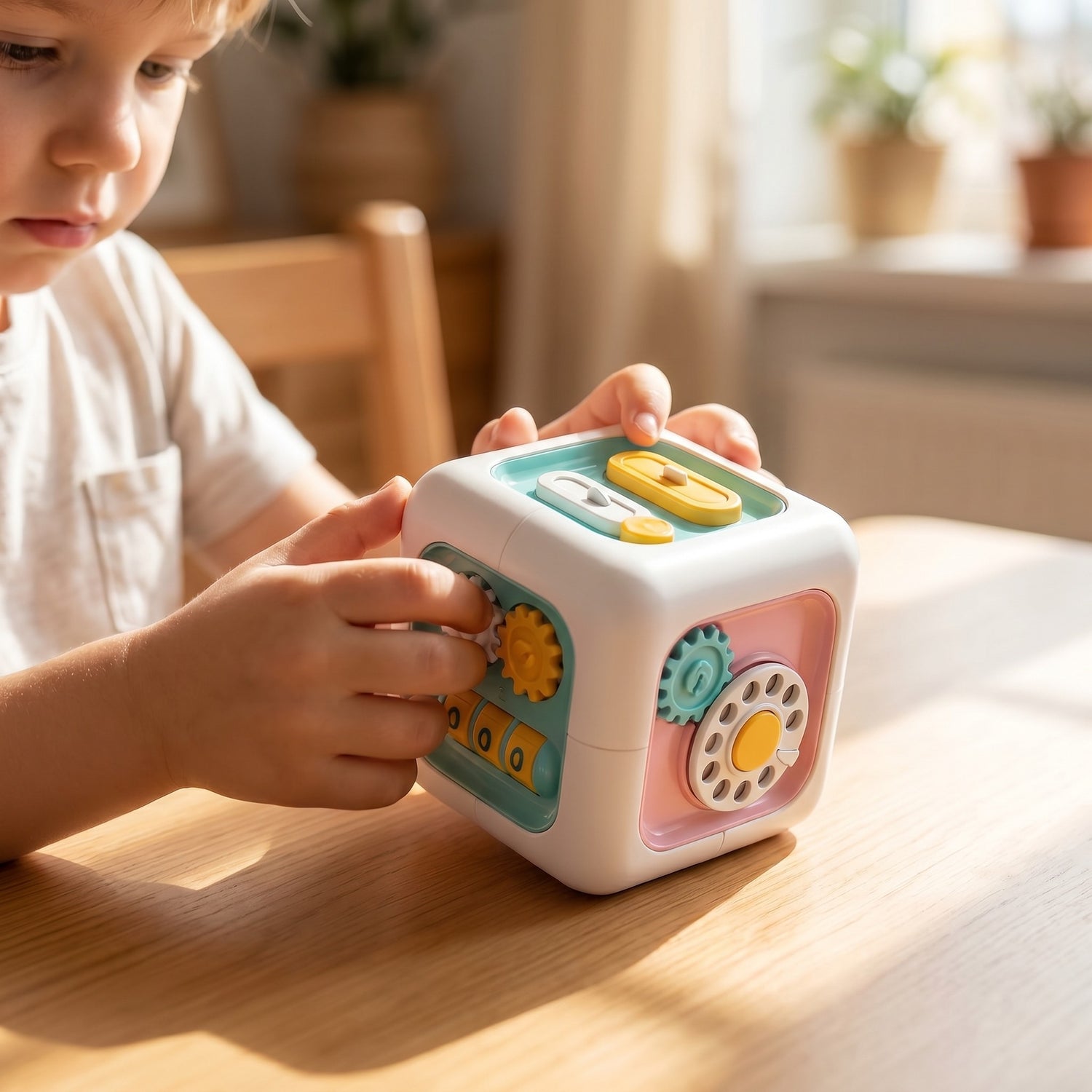 Detailansicht des Montessori-Zauberwuerfels